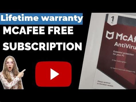 free mcafee subscription.